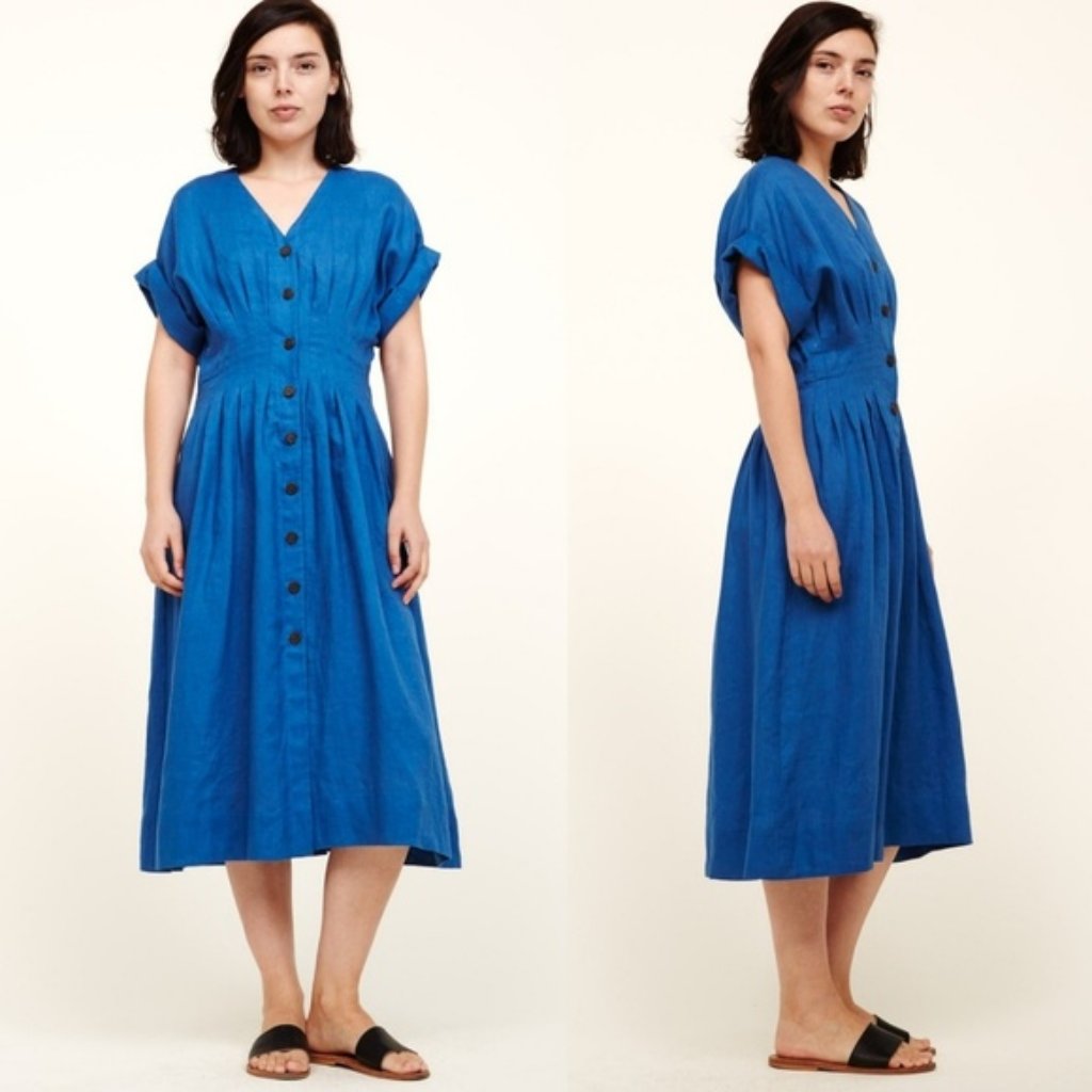 Sea New York Coraline Blue Pleated Dress